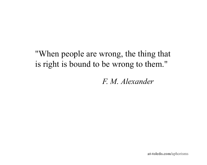 When people are wrong . . .